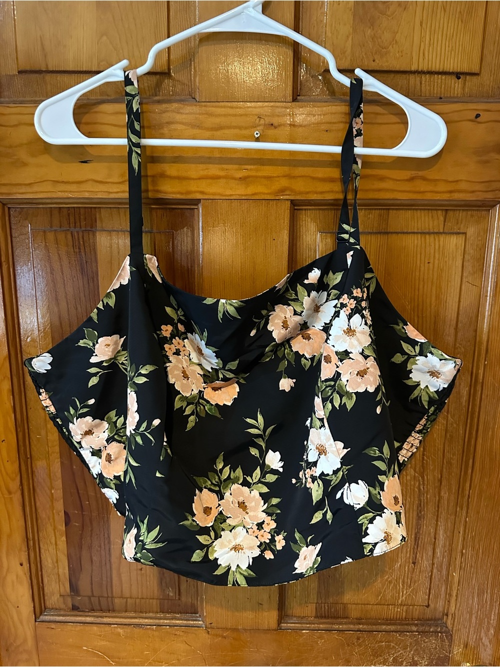 Floral Spaghetti Strap Crop Top